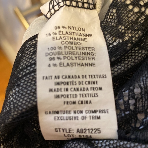 Black and white lace tank top Jacob size M with ribbon - Picture 7 of 7